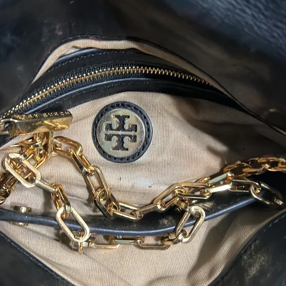 Tory Burch Reva Logo Black Leather Crossbody Bag - Picture 9 of 9